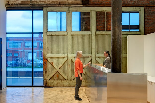 interior of Market One, an adaptive reuse project