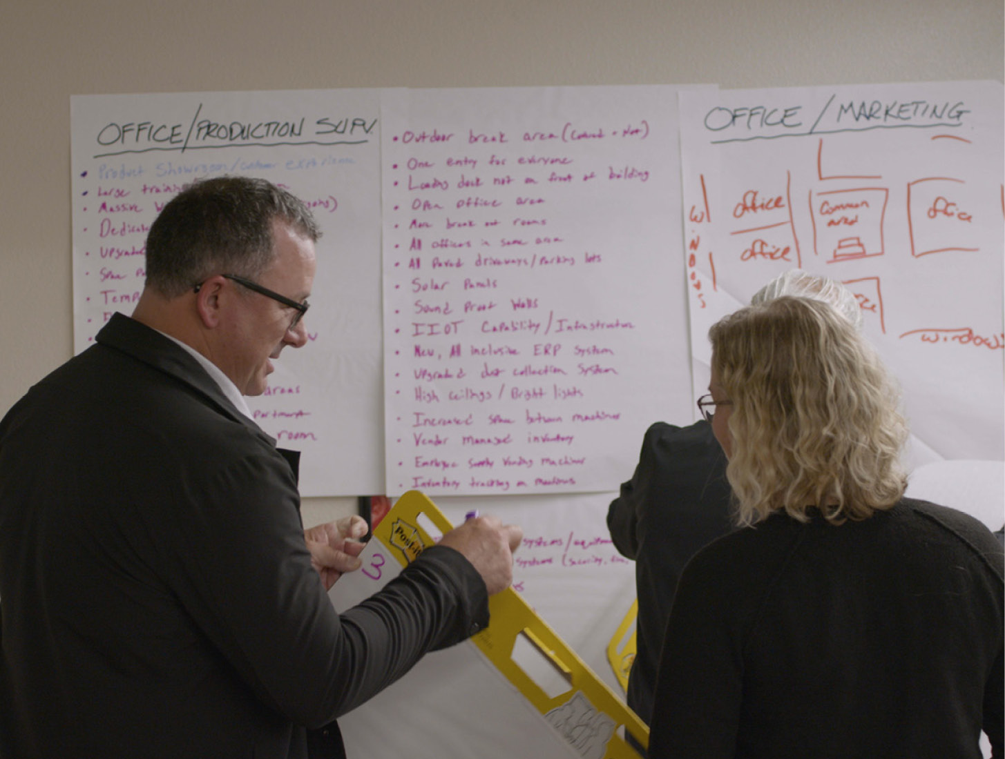 architect and client in a workshop