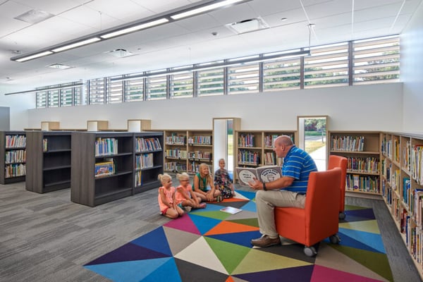 students in a classroom designed by Neumann Monson