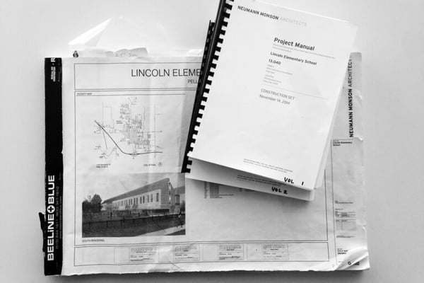 a set of construction documents