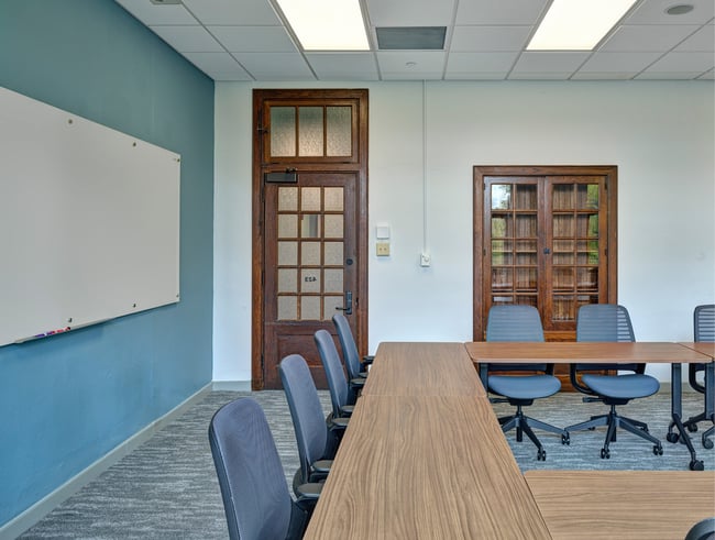 original doors in a renovated university building