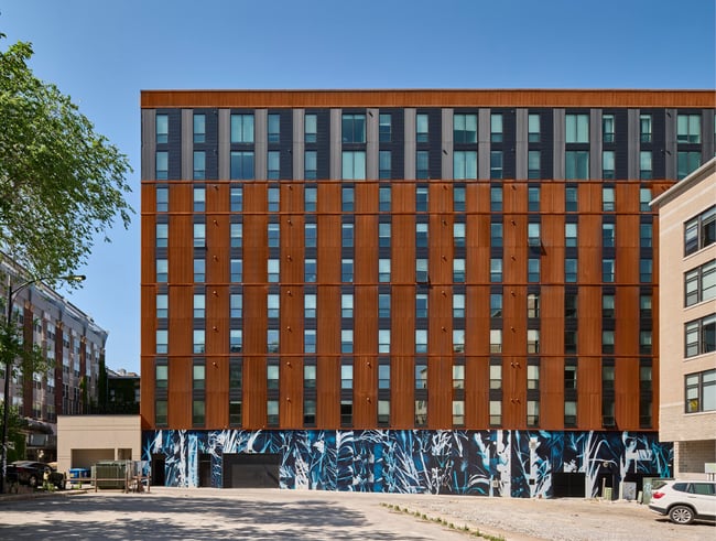 the Nest, a student housing development in Iowa City