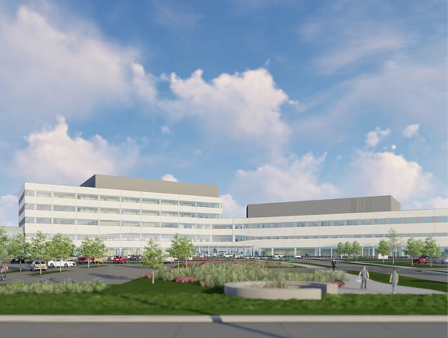 rendering of the exterior of UIHC at Forevergreen Road