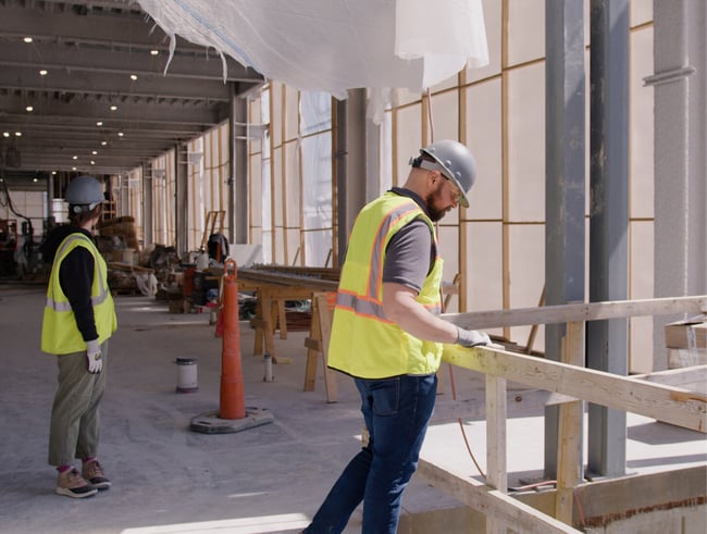 an architect on a construction site