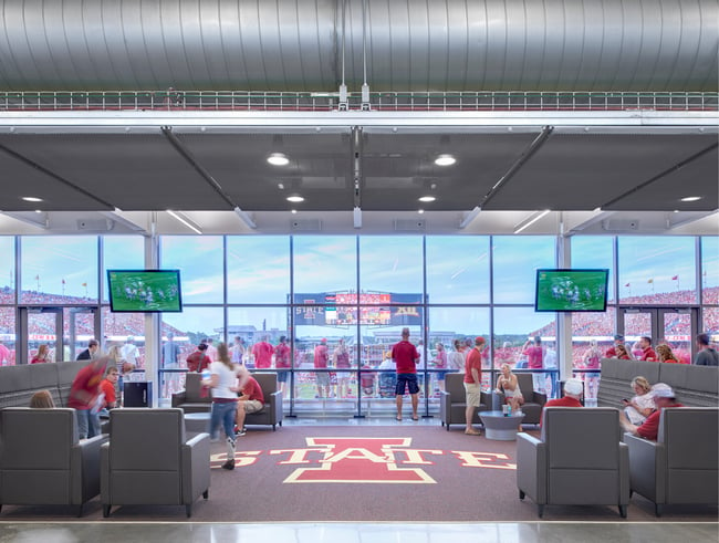 private club seating at Jack Trice Stadum in Ames, IA