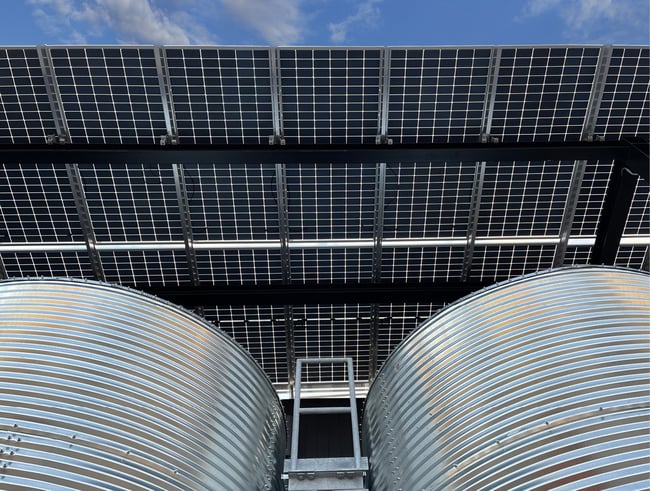 solar array on a Living Building 