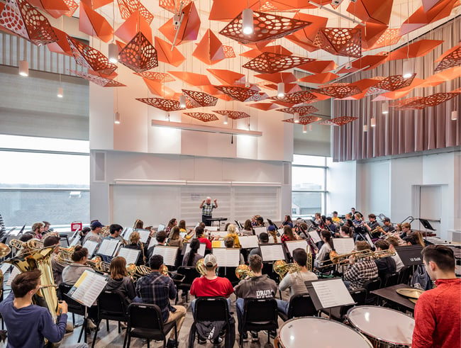 a music room at Voxman School of Music